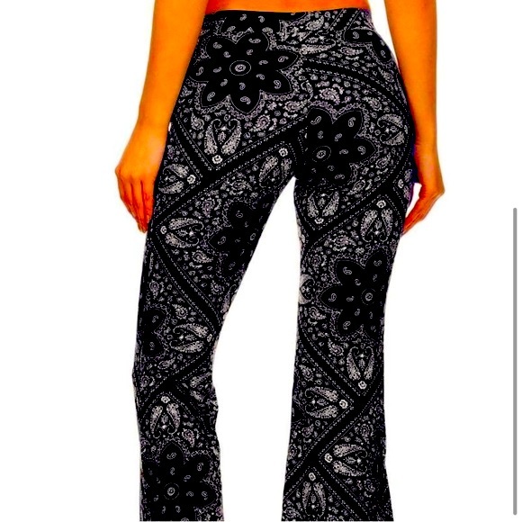 🆕NIP:SHOSHO- PAISLEY PRINT BOHO FLARE BELL BOTTOM PALAZZO BOTTOM PANTS- XL - Picture 4 of 7